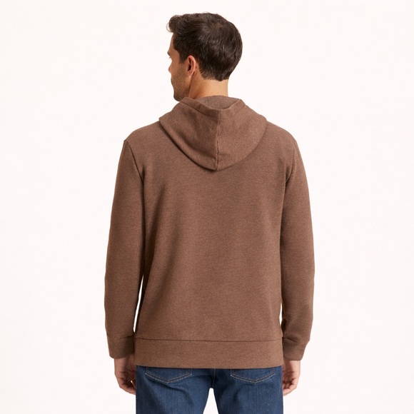 Goodfellow & Co Men’s Every Wear Fleece Hooded Sweatshirt Brown XXL - Picture 2 of 3